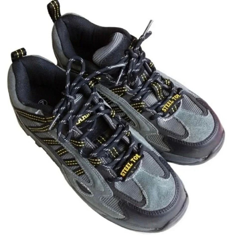 Brahma Suede Dylan Steel Toe Work Sneakers Gray Men 7